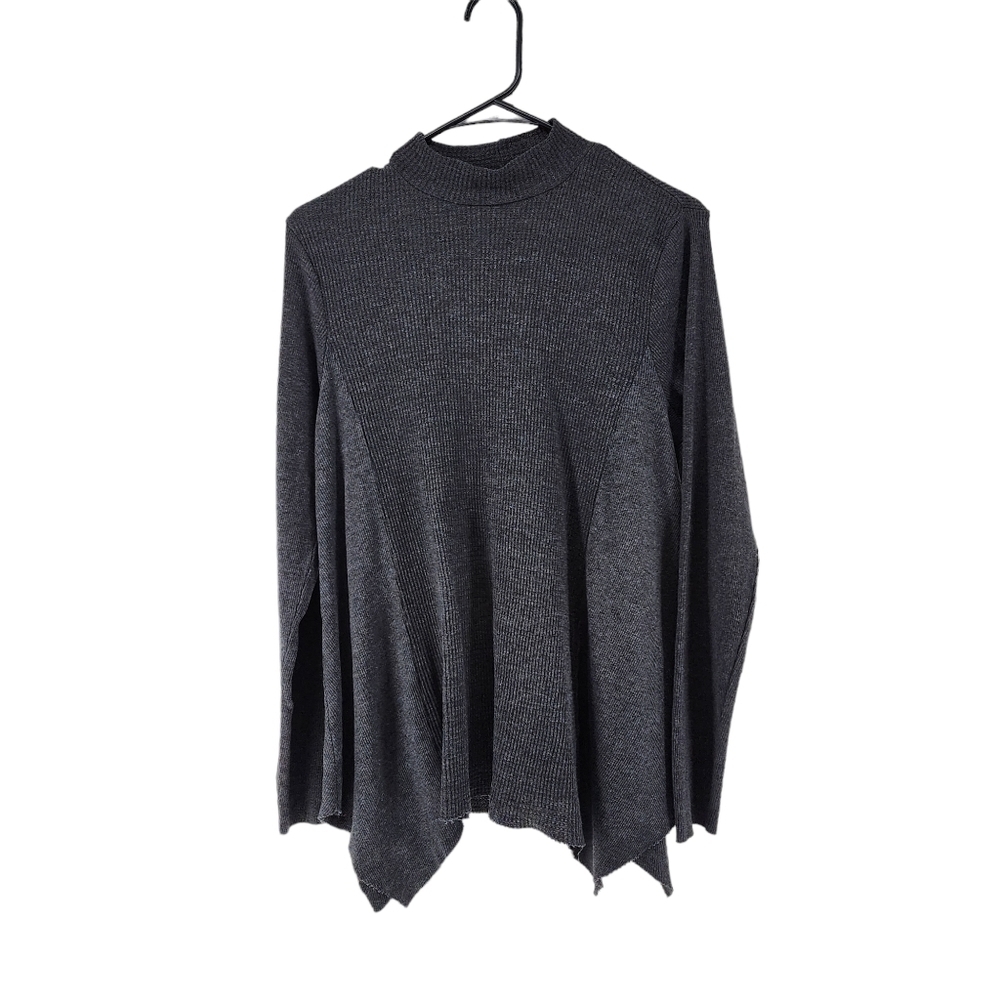 T. La Women's Waffle Knit High Neck Pullover Sweater - S